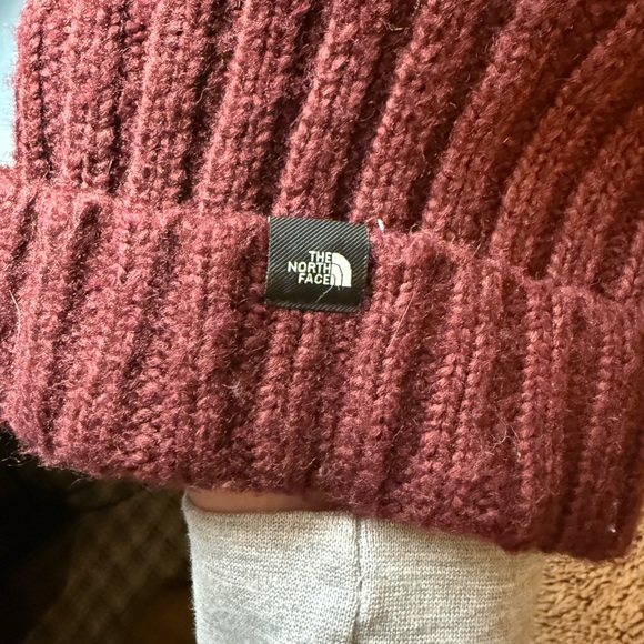 The North Face Maroon Knit Beanie - Picture 2 of 3